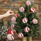 12 Pcs 2.4 Inch Christmas Ball Ornaments Glittering Plastic Hanging Decorations Elf Balls Swirl Candy Cane Peppermint Christmas Tree Pendants for Xmas Tree Decoration (Red and White)